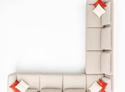 Ecksofa Sofa LForm Luxus Wohnzimmer Beige Polster Sofa Möbel 402x402cm